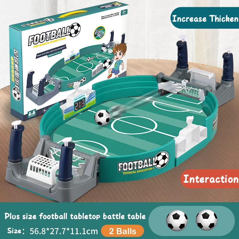 VOSSOT Juego De Futbolín Mini De Escritorio – Incluye 6 Balones Y Accesorios – Juego Interactivo Para 2 A 4 Jugadores – Ideal Para Padres E Hijos Y Fiestas – Regalo Para Niños Y Adultos