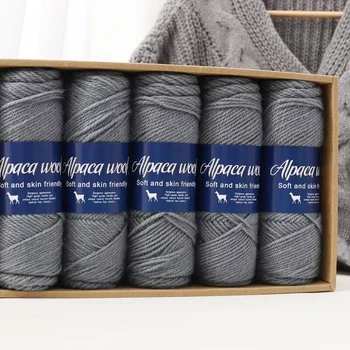 500g alpaca wool yarn, coarse yarn, hand woven to make warm and fashionable sweaters, windbreakers, jackets, scarves, hats, yarn 2
