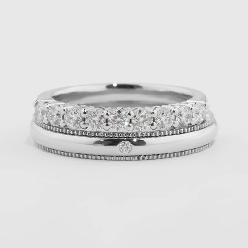 100% Pure 18K/14K/10K Gold & PT950 Platinum Diamond Couple Rings, Exquisite Wedding/Engagement Gift