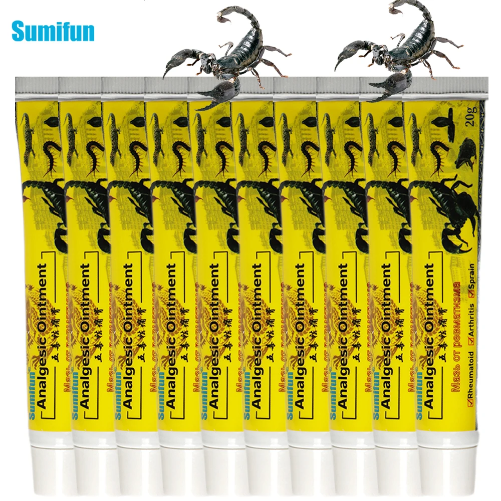 1/5/10Pcs Sumifun Scorpion Venom Pain Relief Cream Rheumatism Arthritis Ointment Lumbar Knee Muscle Joints Neuralgia Plaster