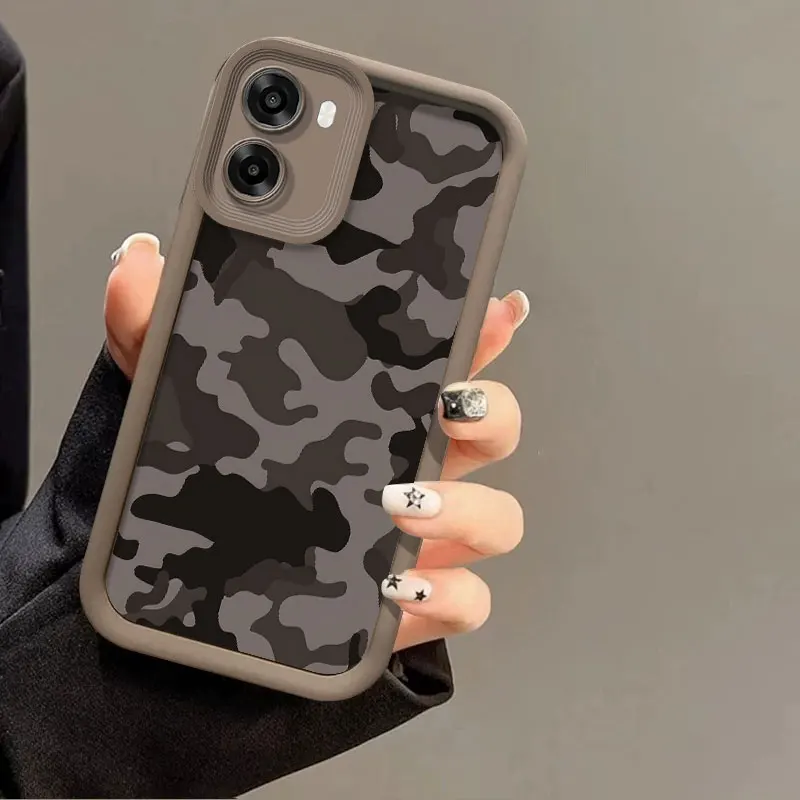 Camouflage Print Shockproof Silicone Protective Phone Case