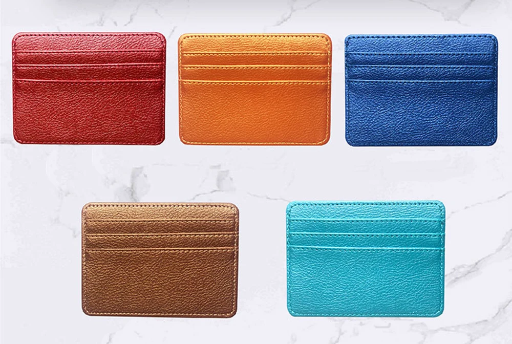 Benutzer definierte Name ID-Karten halter Mode schlanke Frauen personalisieren Initialen Mini-Kreditkarte Brieftasche DIY Männer Geschenk Gravur Logo Karten inhaber – Detail 6