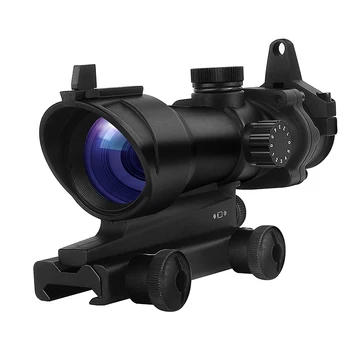 1X32 ACOG Tactical Red Dot Sight Optical Compact Riflescope Red Dot Hunting Scopes Fit 20mm Rail 4