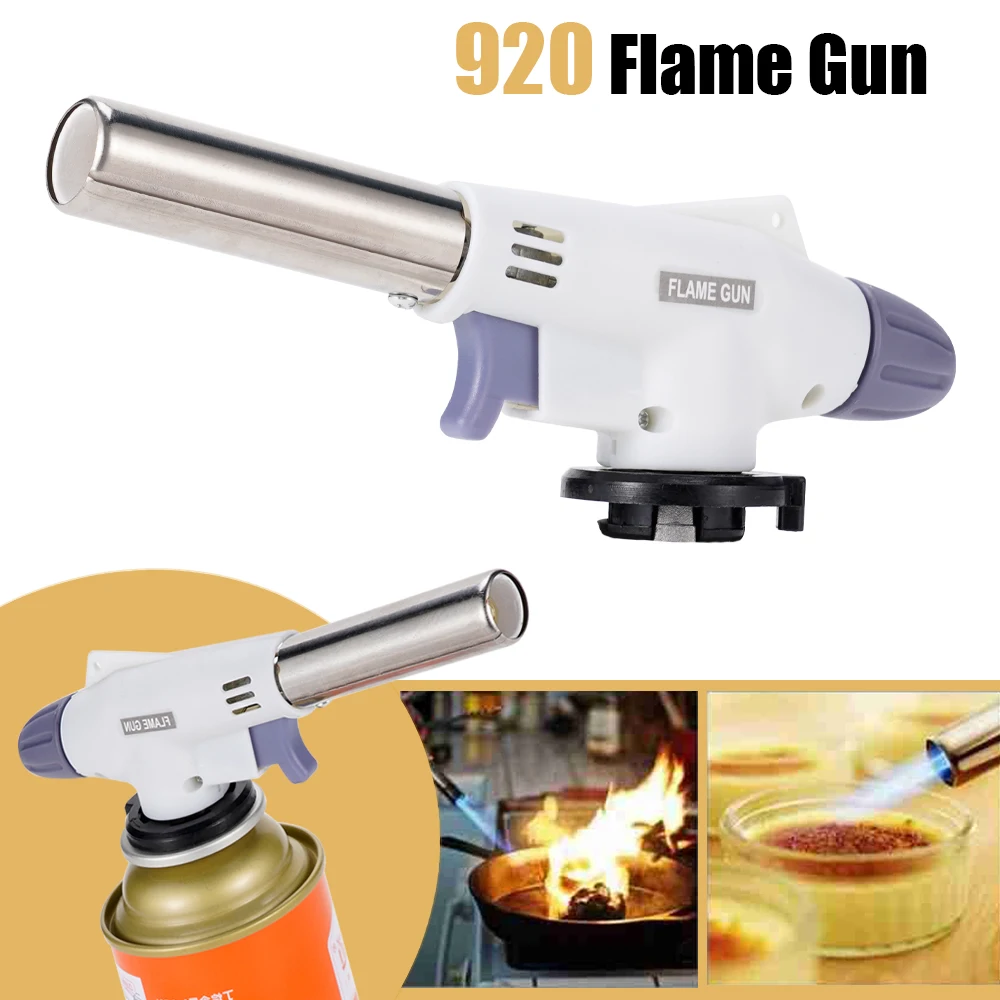 Welding Torch Gas Burner Flame Gun Blowtorch Brazing Soldering Butane AutoIgnition Gas Burner Cooking Barbecue Lighter Heating