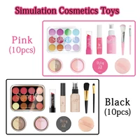 10 Pcs Simulation Girl Beauty Play Cosmetics Set Educational Makeup Toys Princess Play House Cosmetics Bag Gifts for Kids Girl 2