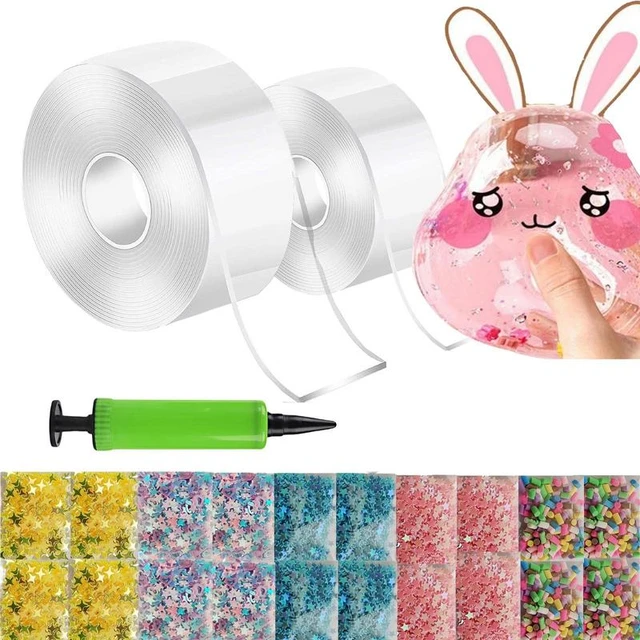 Nano Tape Bubble Blowable Multipurpose Tapes Reusable Nontoxic High Sticky  Kids DIY Toy Double Sided Adhesive for Home-appliance