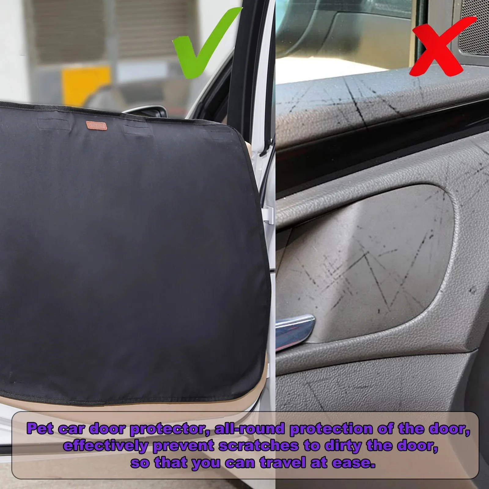 2PCS/PACK Dog Car Door Protector Waterproof Pet Car Door Cover Anti Scratch Vehicle Protector Guard for Doors