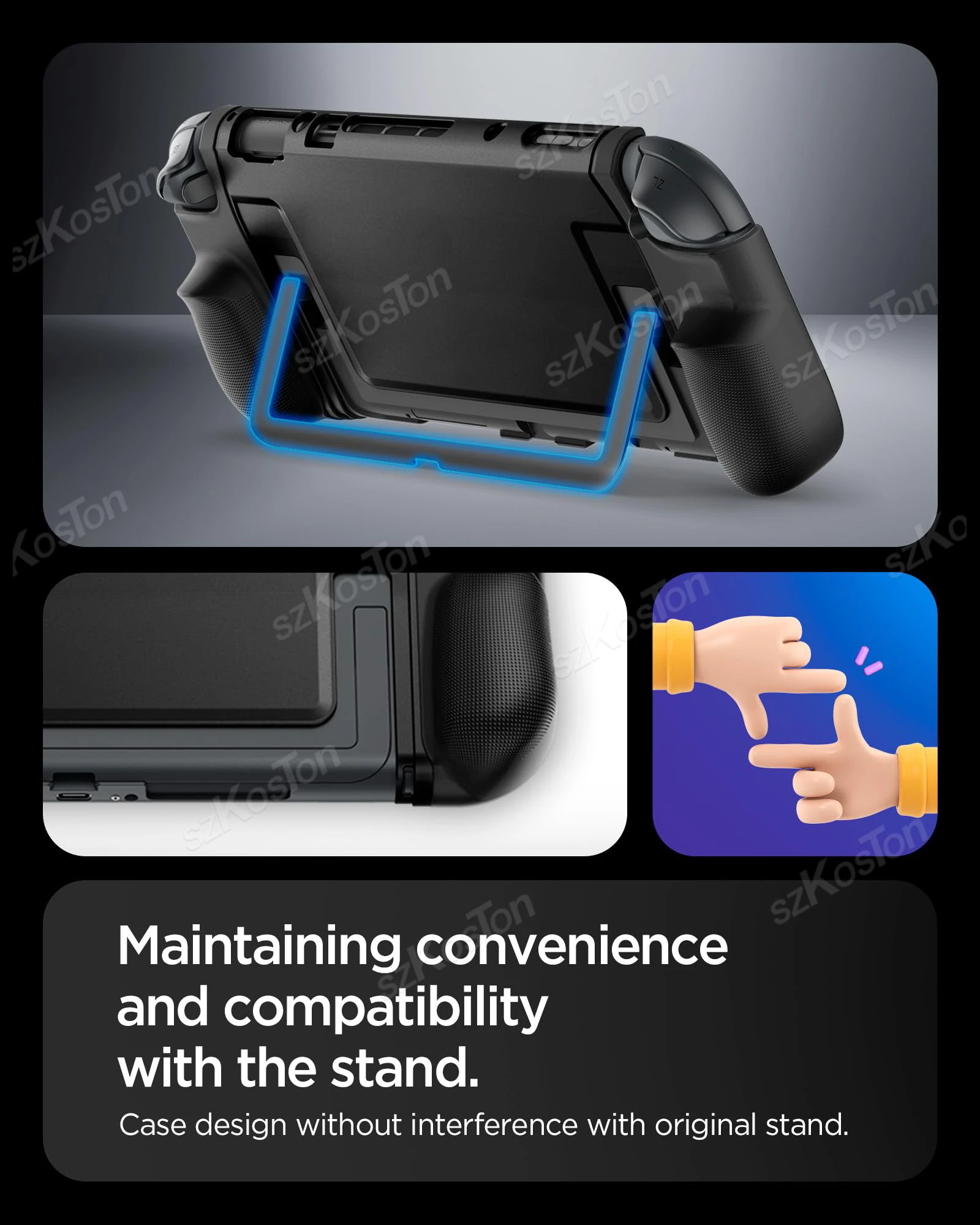 Enhanced Ergonomic Protective Case with Handle Grip