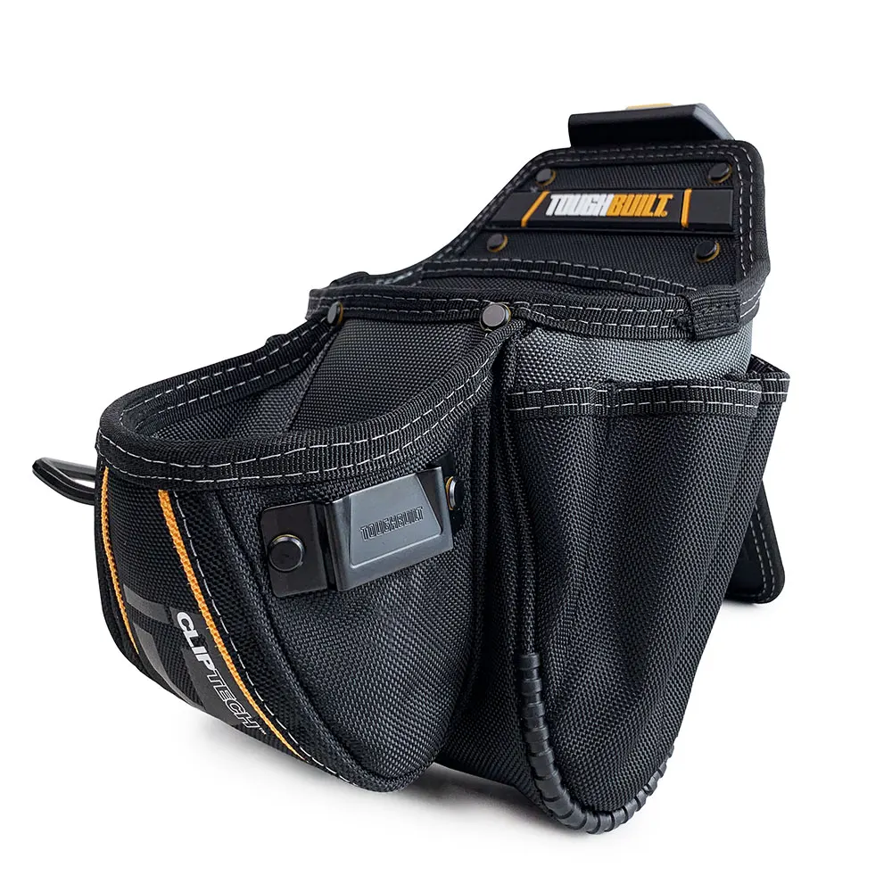 TOUGHBUILT Builder 1680D 헤비듀티 공구 파우치 (견고한 ClipTech 허브 및 해머 루프 포함) - 공구 보관