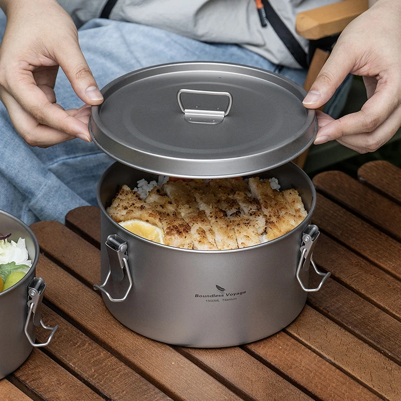 Boundless Voyage Titan-Dinnerbox, multifunktionaler Lebensmittelaufbewahrungsbehälter mit 2 Deckeln für Picknick, Reisen, Schule, Lunchbox – Detail 4