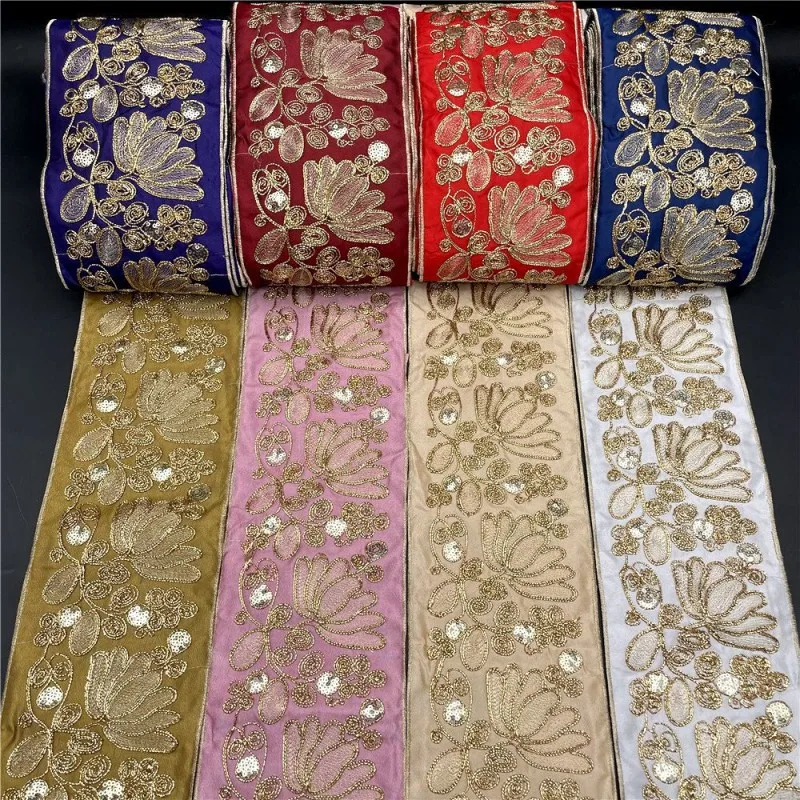 Cinturino In Tessuto Dorato Jacquard D'Oro - 70 Cm X 3,3 Cm - Passamaneria Ricamata Per Cucito E Fai Da Te