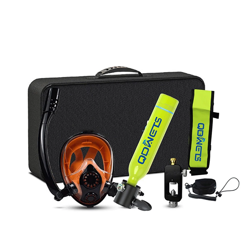QDWETS Scuba Diving Equipment Set Diving Snorkel Air Snorkeling Equipment Mini Snorkel Scuba Tank Air Cylinder Outdoor Oxygen