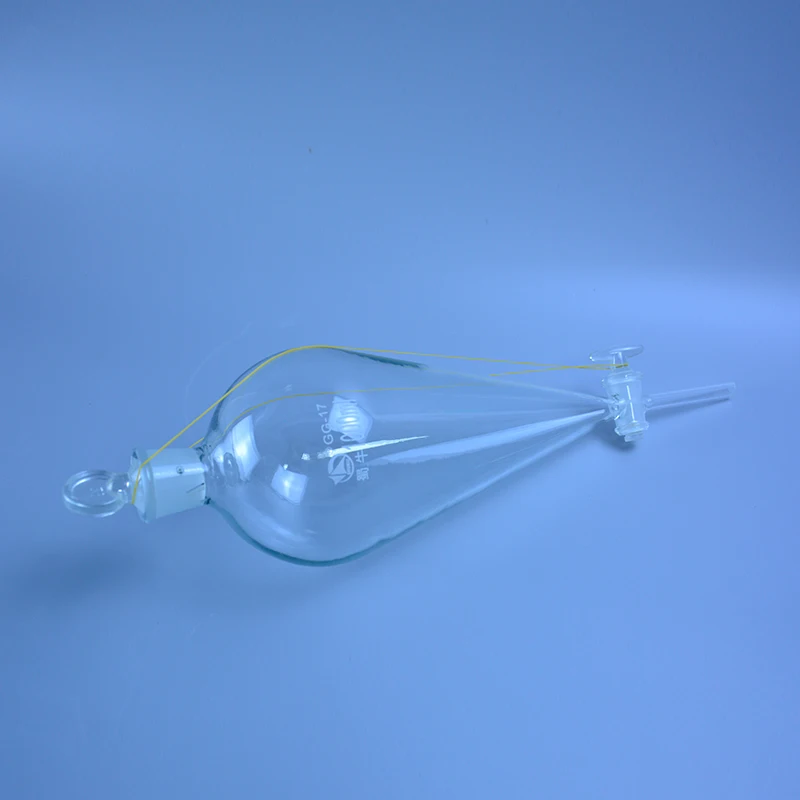 60 ml Pear Shaped Dispensing Funnel with Ground Glass Stopper Pear-shaped Glass Funnel
