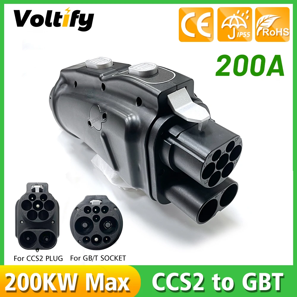 

CCS2 To GBT EV Charging Adapter 200KW 200A 1000V DC CCS2 Combo GBT Convertor Adapter Fit To All CCS Enabled ID4 GBT Car