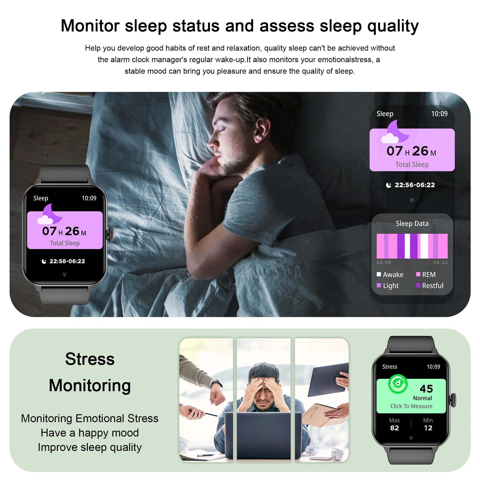 Blackview R50 smartwatch (Bluetooth call), voice assistant, large screen, women's health, sweat resistant aluminum alloy case si 5
