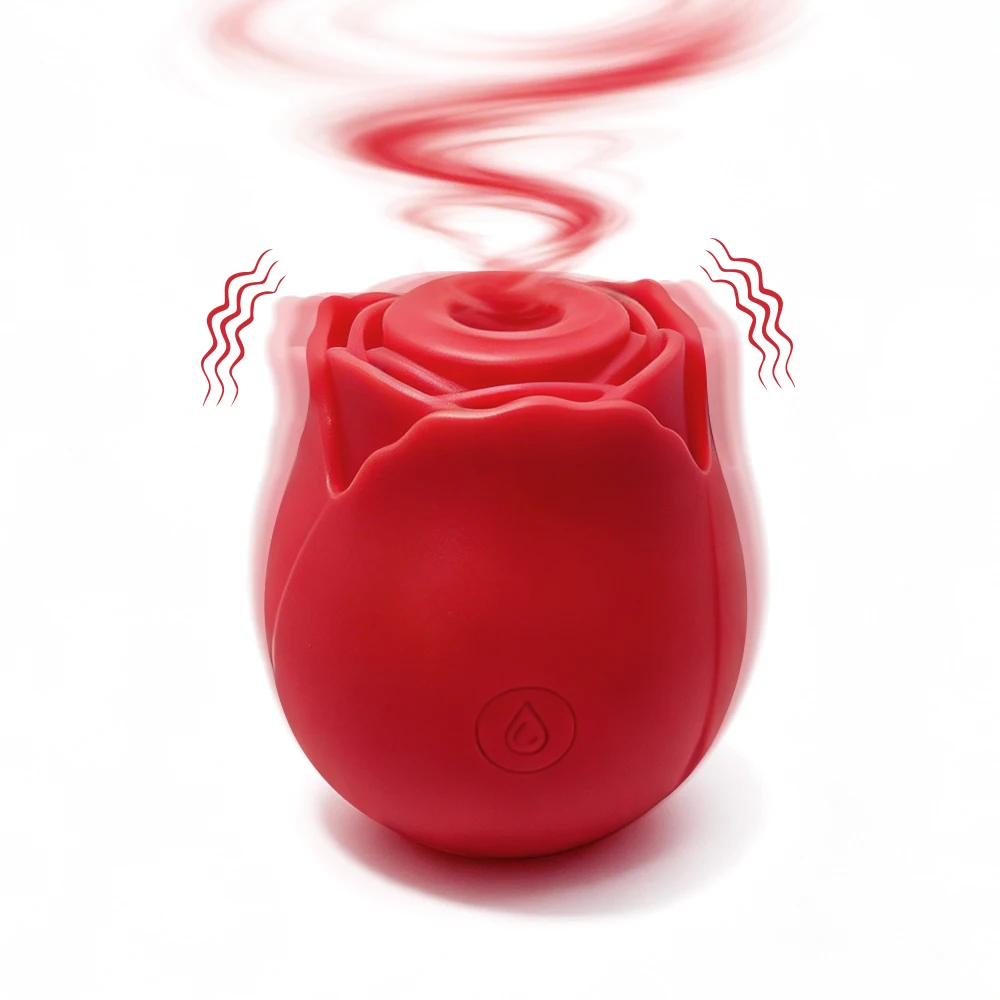 Red Rose Penis Ring Vibrator Female G-spot Clitoral Stimulation Male Ejaculation Delay,Adults Sex Toy for Couple,Valentine Gifts