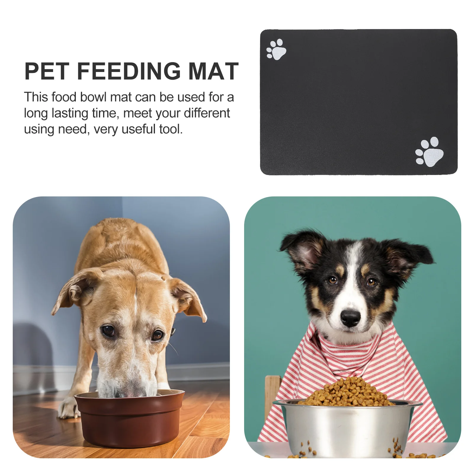 Pet Feeding Mat-Absorbent Dog Mat for Food and Water-No Stains Dog Food Mat-Quic