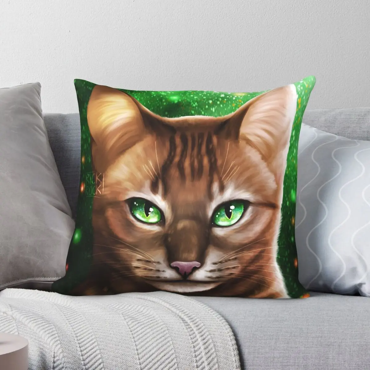 

Firestar Square Pillowcase Polyester Linen Velvet Printed Zip Decor Throw Pillow Case Room Cushion Cover 18"