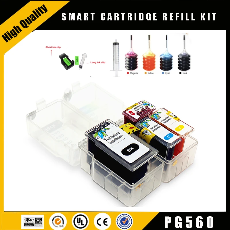 

Einkshop PG 560 CL 560 Smart Cartridge Refill Kit for PG-560 CL-561 for Canon TS7450 TS7451 TS 7450 TS5350 TS5351