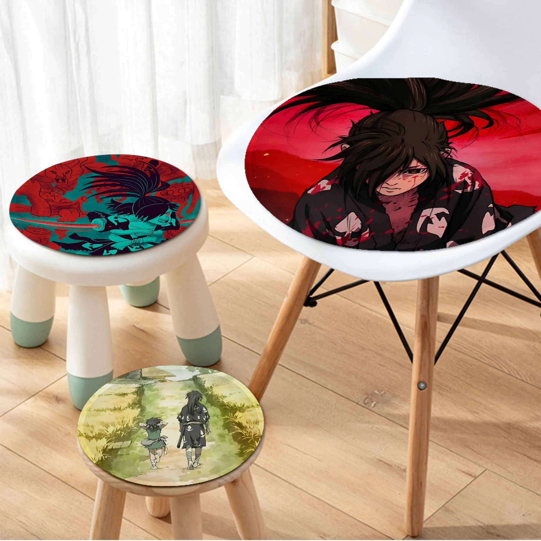 

Anime Dororo Cushion Mat Round Seat Cushion Office Dining Stool Pad Sponge Sofa Mat Non-Slip Chair Cushions