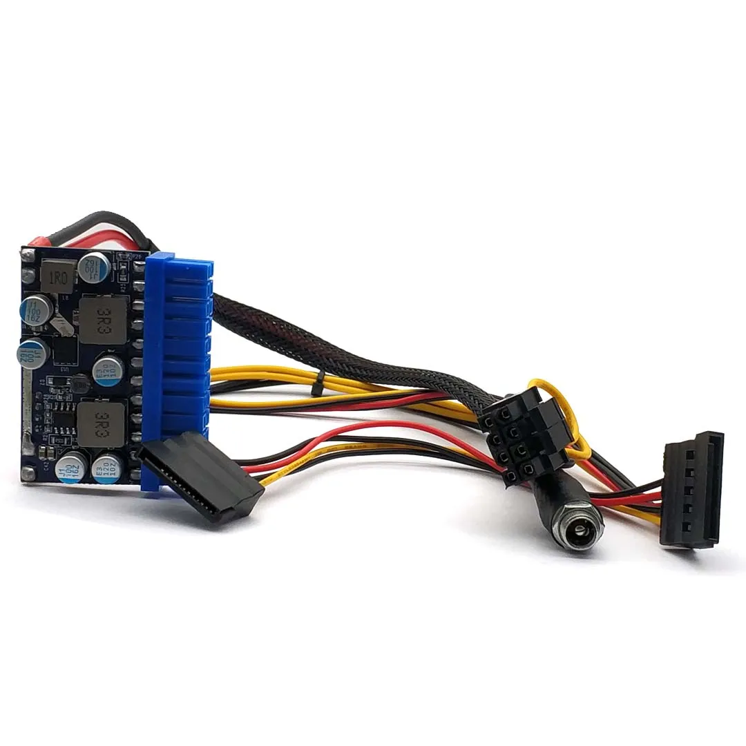 고전력 300W 12V DC5.5*2.5MM 남성 입력 DC-ATX 피크 PSU Pico ATX 스위치 마이닝 PSU 24핀 미니 ITX DC ATX PC 전원 공급 장치