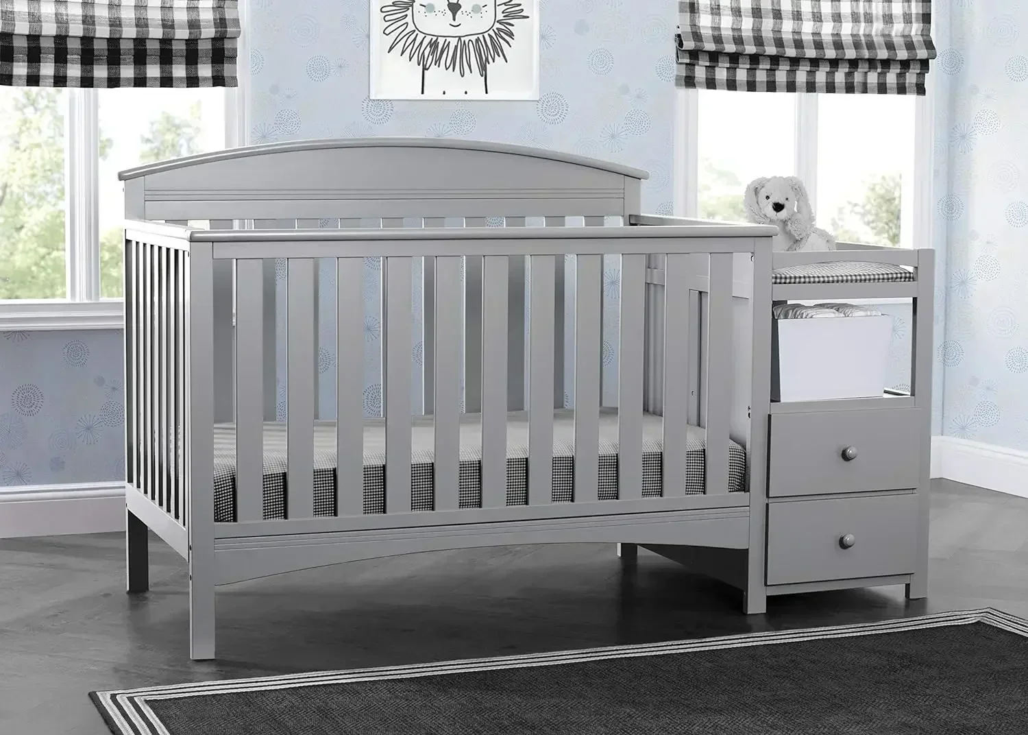 Furniture  Abby Convertible Crib and Changer, Grey 66 discount 6