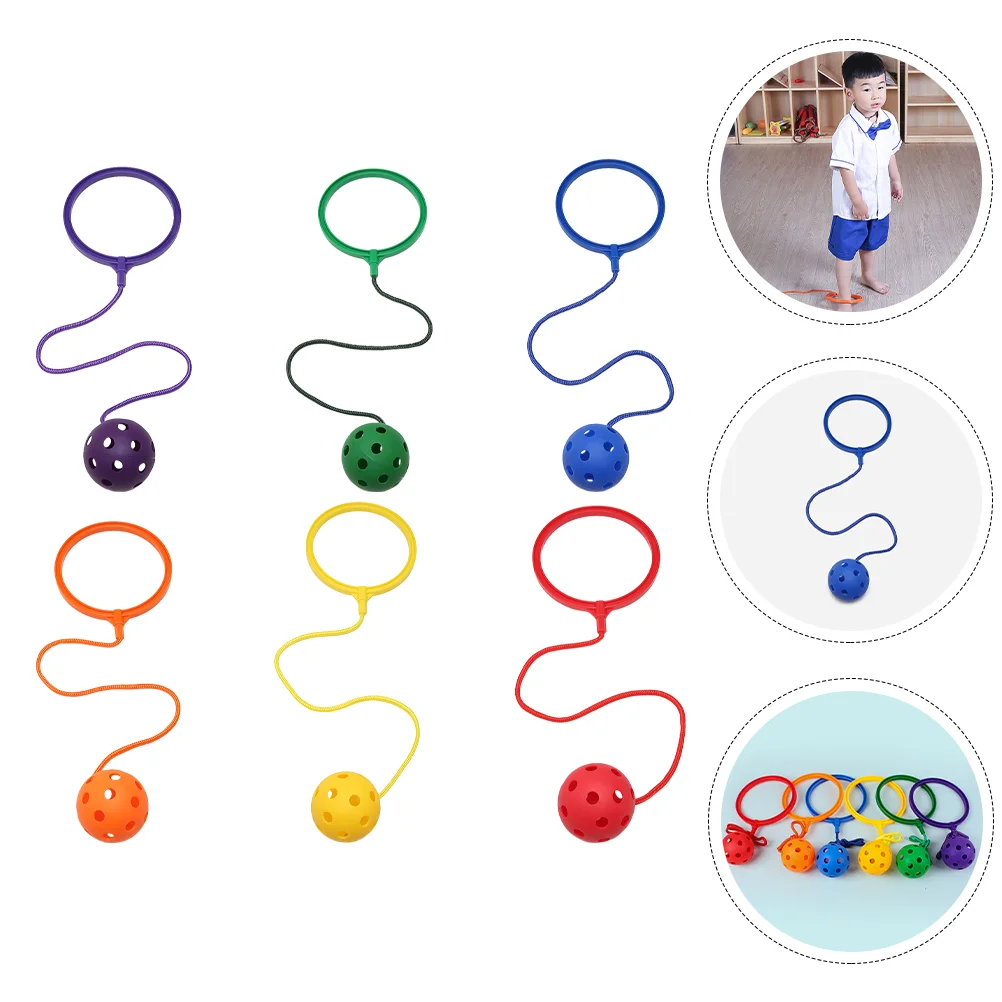 

6pcs Plastic Jumping Ring Skipping Balls One-legged Jumping Ball Playthings