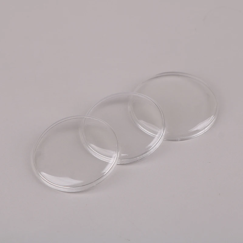 Montre de poche vintage en cristal acrylique, type gras, vieux miroir, 29.7-31.6mm, 1 pièce