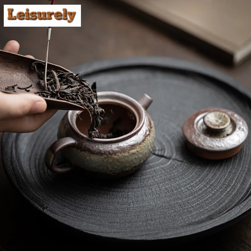 150ml Retro Old Rock Mud Teapot Vintage Tea Infuser Pot Household Tea Maker Kettle With Ball Hole Tea Services Ornaments Gifts