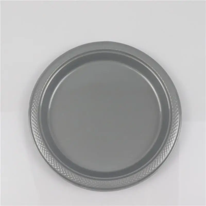8 Inch Festive Items Disposable Plate Plastic Ps Plate Color Round Cake Tableware Barbecue