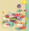 Bathroom Slide Music Set Children's Bathing Slide Paradise Water Playing Turn Music Baby DIY Wall Track Toys 2