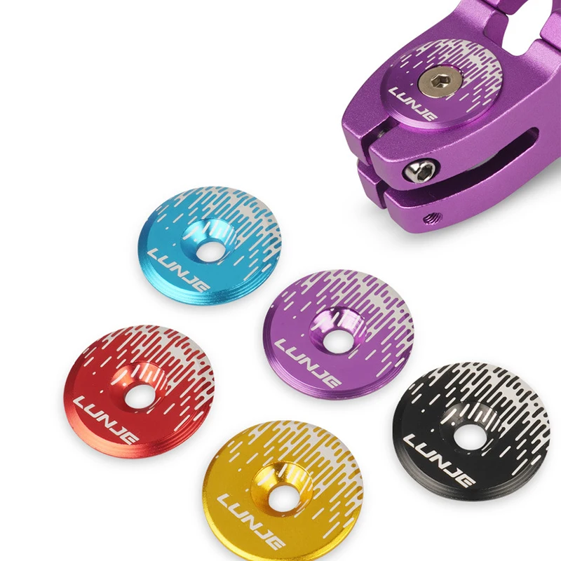 Bike Headset Top Cap MTB Road Bike Stem 28.6mm Tube Front Fork Headset Bowl Cover With Screw