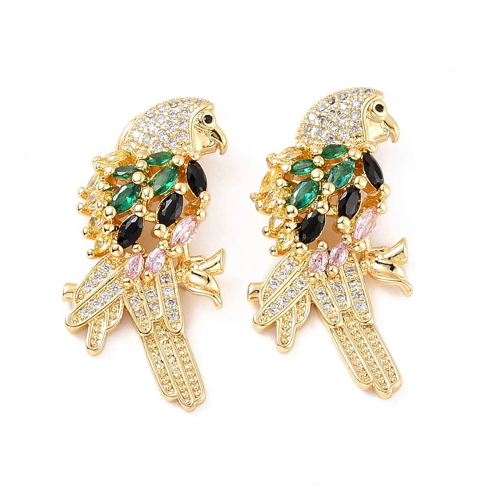

5Pcs Luxury Copper Cubic Zirconia Pendants Charms Crystal Bird for Bracelet Necklace Earring DIY Jewelry Making Accessories