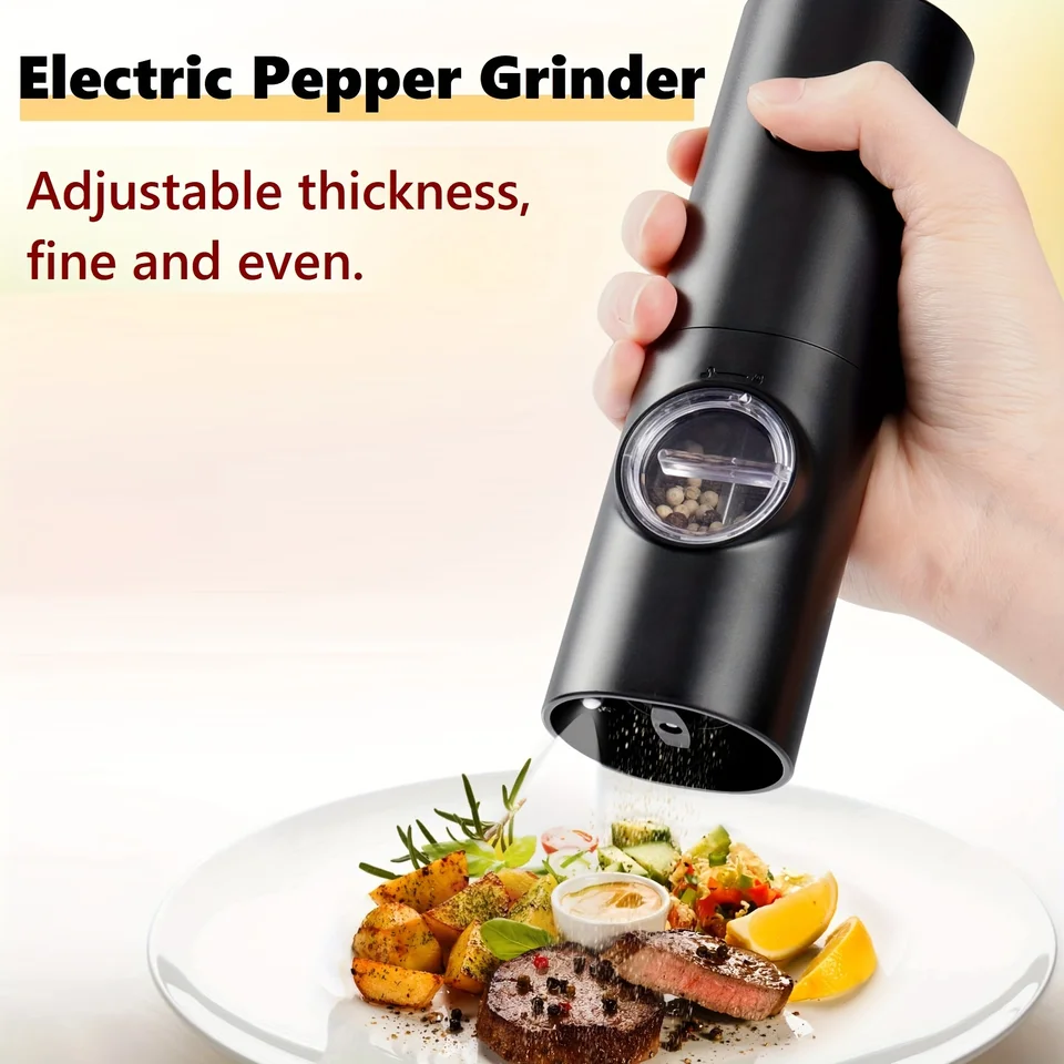 Macinasale E Pepe Elettrico Lanestock: Set Da Cucina Con Supporto, Luci LED E Macinazione Regolabile - Regalo Perfetto Per Chi Amo Cucinare!
