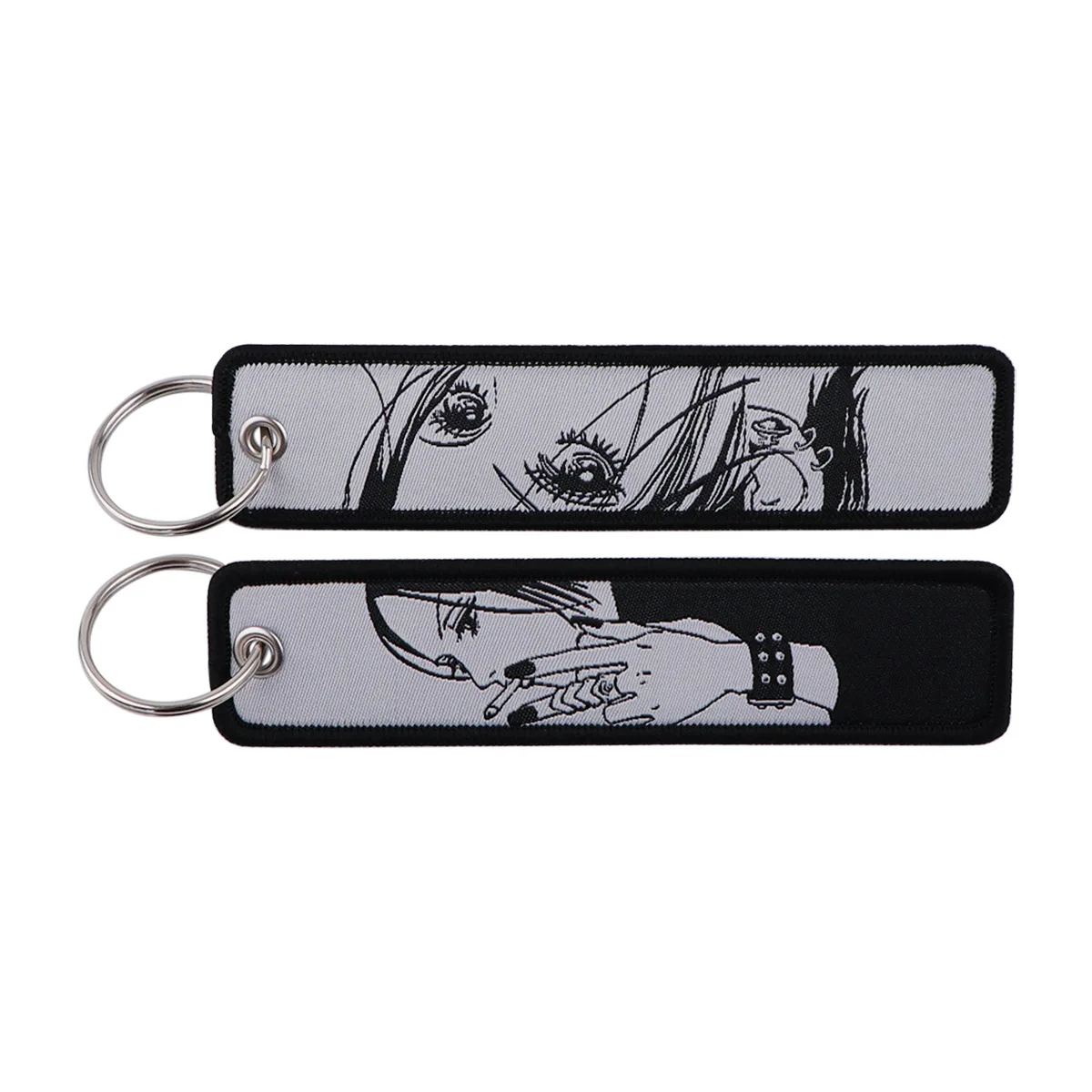Embroidered Anime Cartoon Keychain - Stylish Keyring Holder and Pendant Accessories