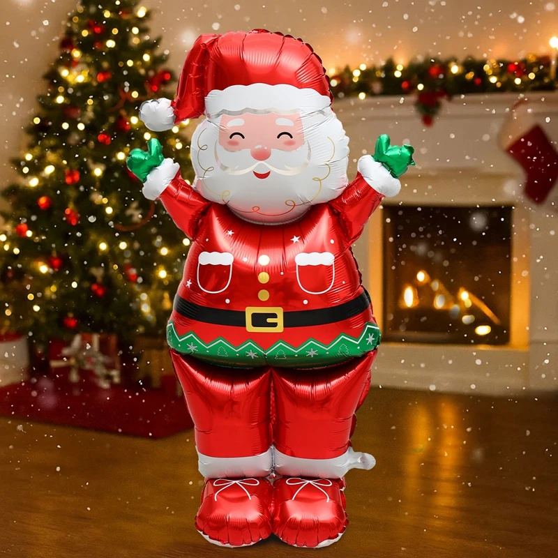 1pc Große Weihnachten Stehende Folienballons Weihnachtsbaum Santa Claus Schneemann Nussknacker Weihnachten Folienballon Neujahr Ballon – Detail 10