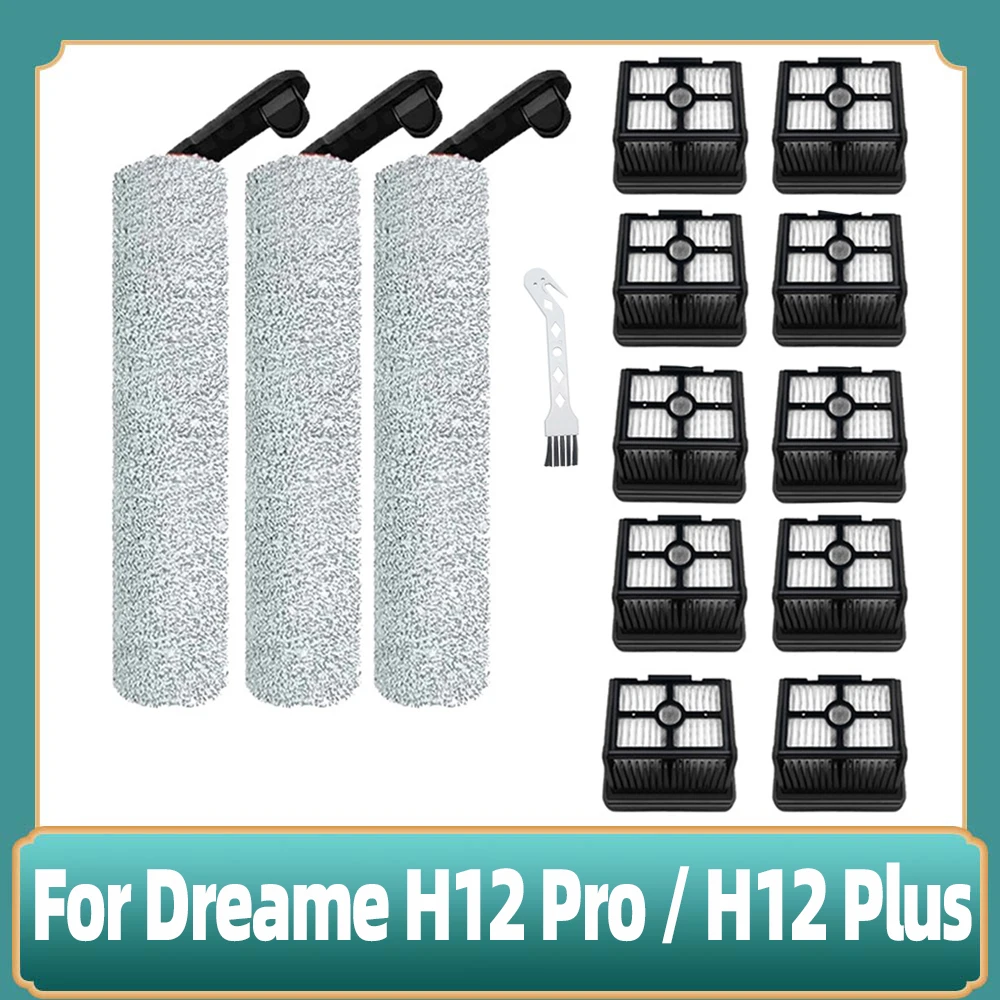 Fit For Dreame H12 Proh12 Plush12 Dualm13 Beta Vacuum Cleaner Soft Roller Main Brush Hepa Filter Accessories Parts