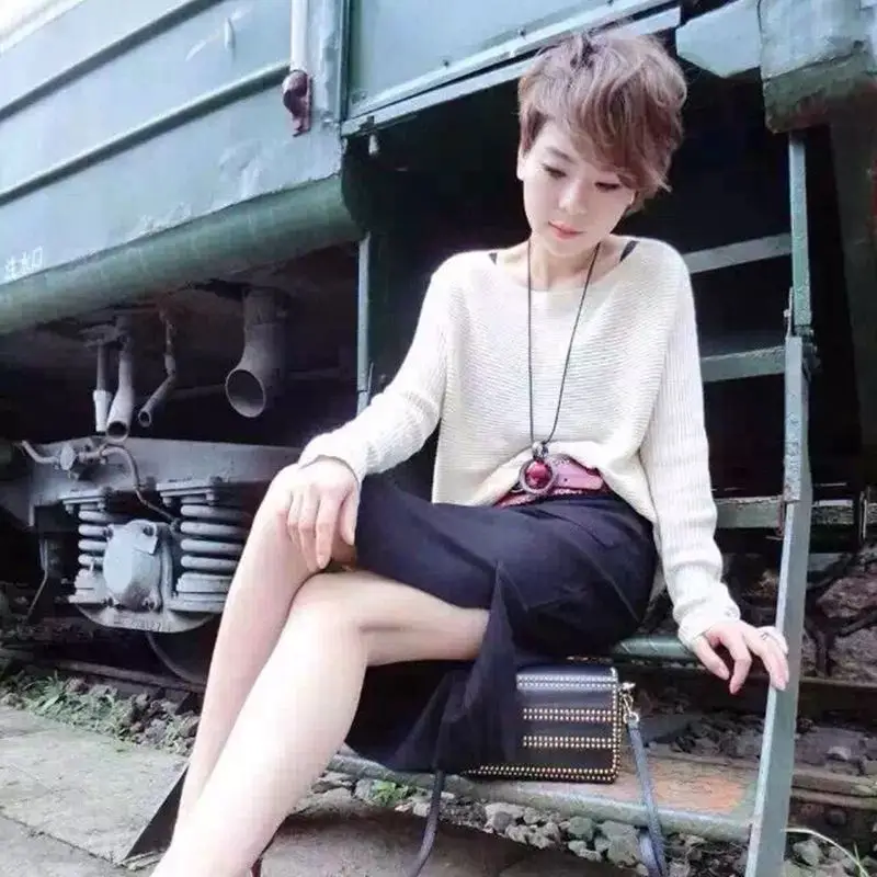 Ocean Red White Pearl Ball Pendant Long Necklace New Circles Simulated Women Black Chain Fashion Jewelry Wholesale Gift