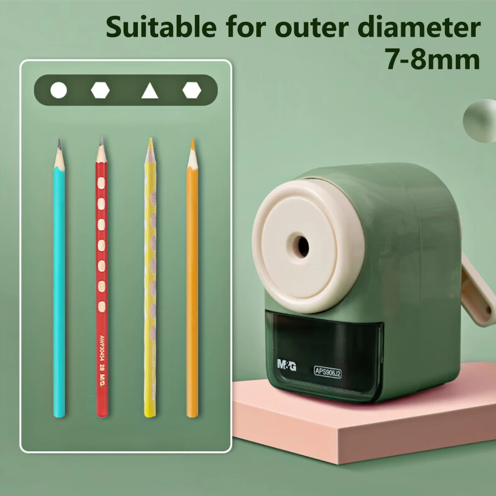 Pencil Sharpener M&G Manual 5-speed Adjustable Thickness Automatic Lead Feed Student Turner Pencil Roller