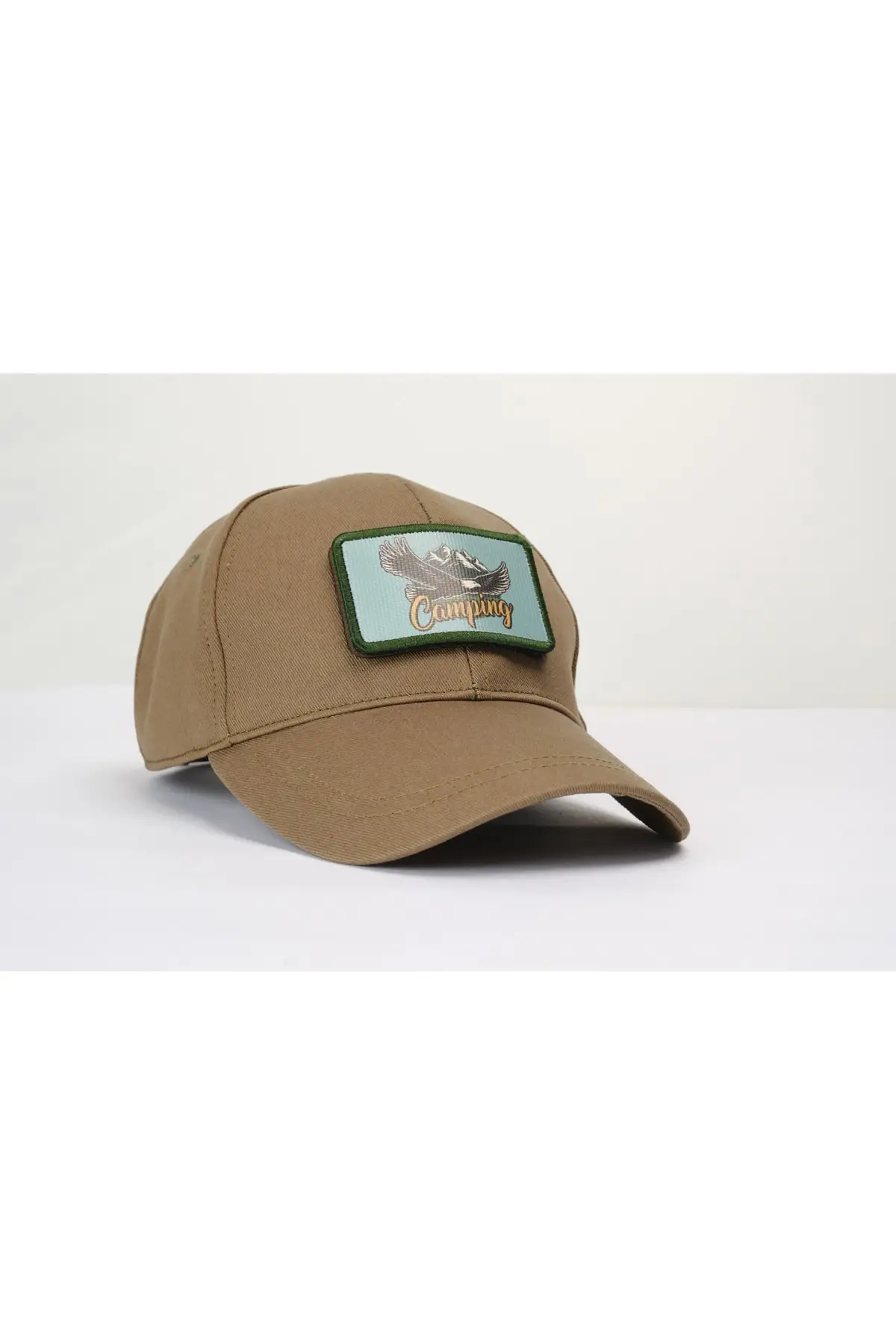 

Baseball Cap Khaki Hat Camping Patched Hat Reflective Back Patch Hat Unisex Adult Suede Hat