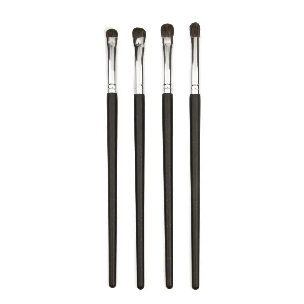 

SHINEDO 4 Pcs Goat Hair Tapered Crease Blending Flat Eyeshadow Cosmetic Lip Kit Maquiagem Smudge Eyebrow Makeup Brushes