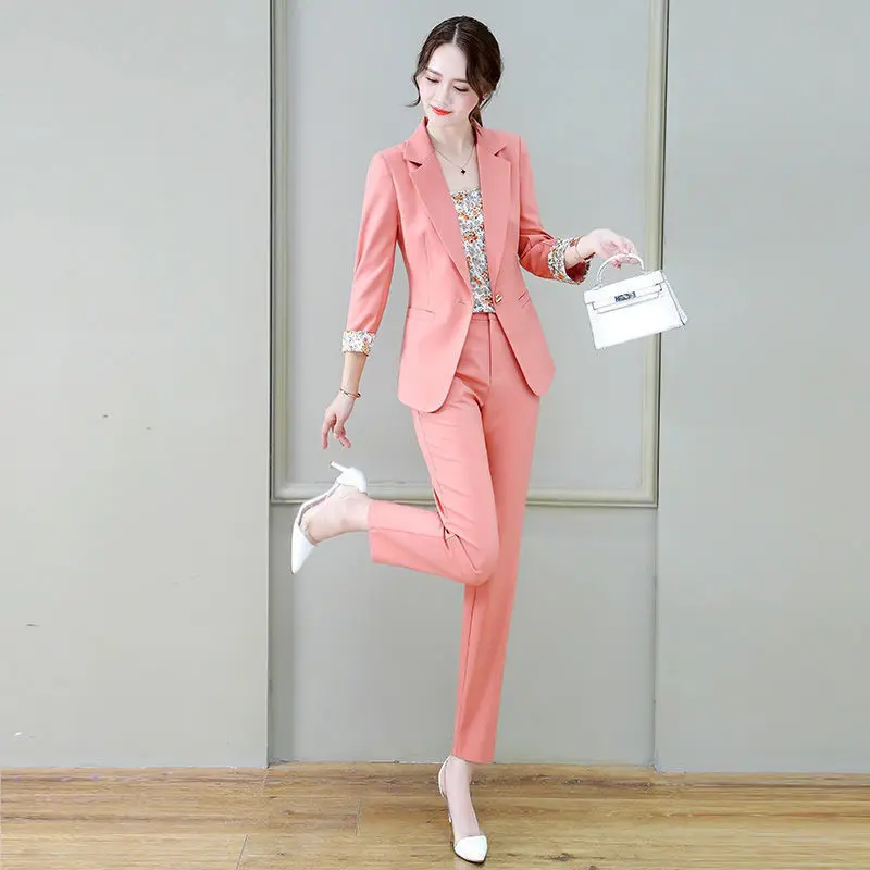 2022 Spring, Summer and Autumn New Style Suit Three Piece Suit Korean Casual Elegant Age Reducing Professional Women\'s Suit