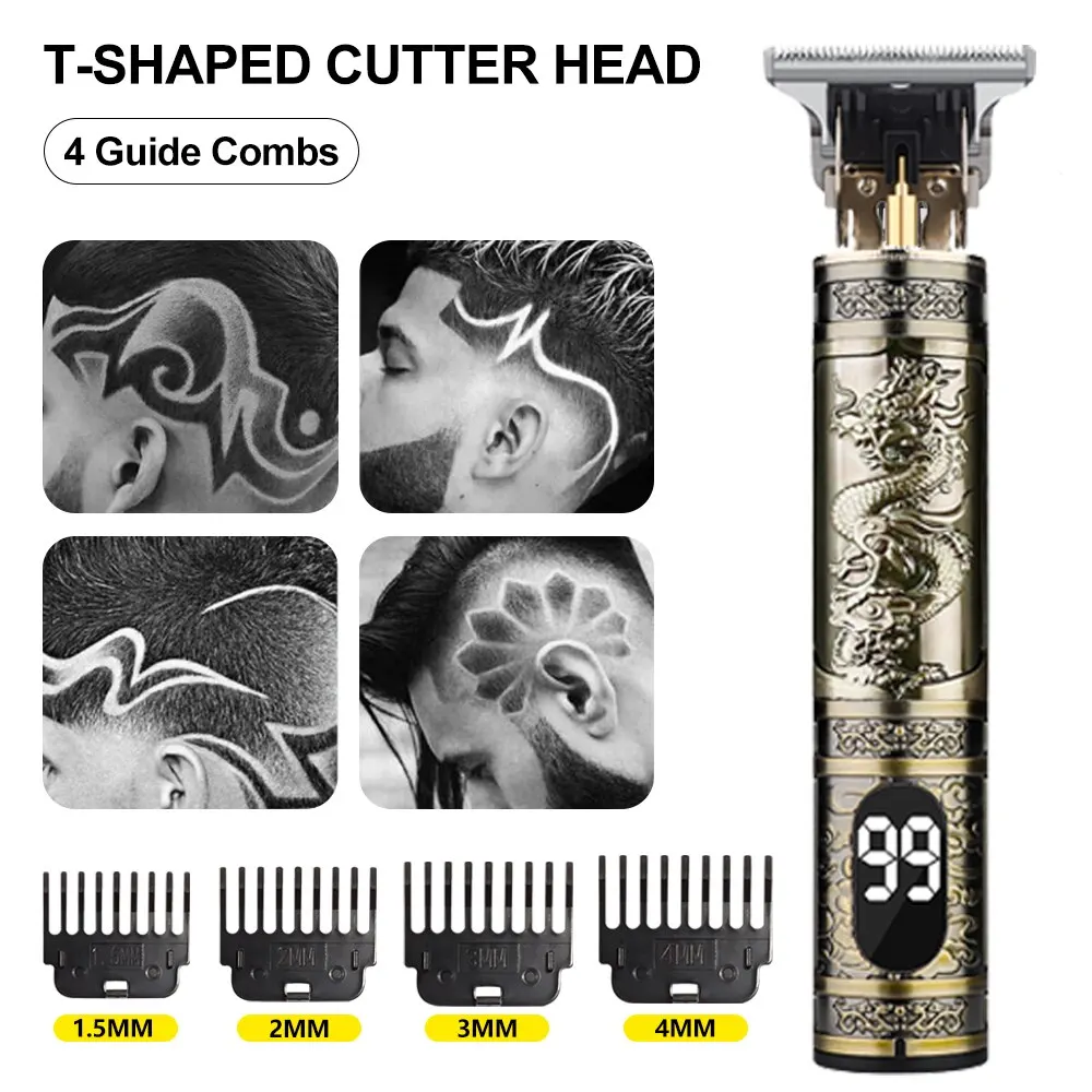Hair Clipper T9 Hair Clipper Repair Beard Shaving Body Hair Trimmer Clippers Corteiz Electric Machine Men Haircut Machine 0mm Barber Shaver