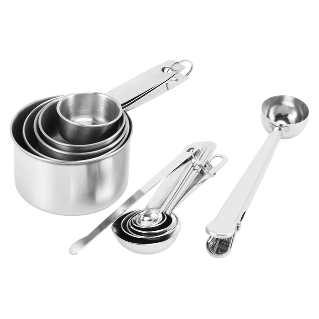 Measuring Cups and Spoons Set, 13-Piece Stainless Steel Measuring Cup and  Magnetic Measuring Spoon Set, Stackable Kitchen Tools and Used for Dry