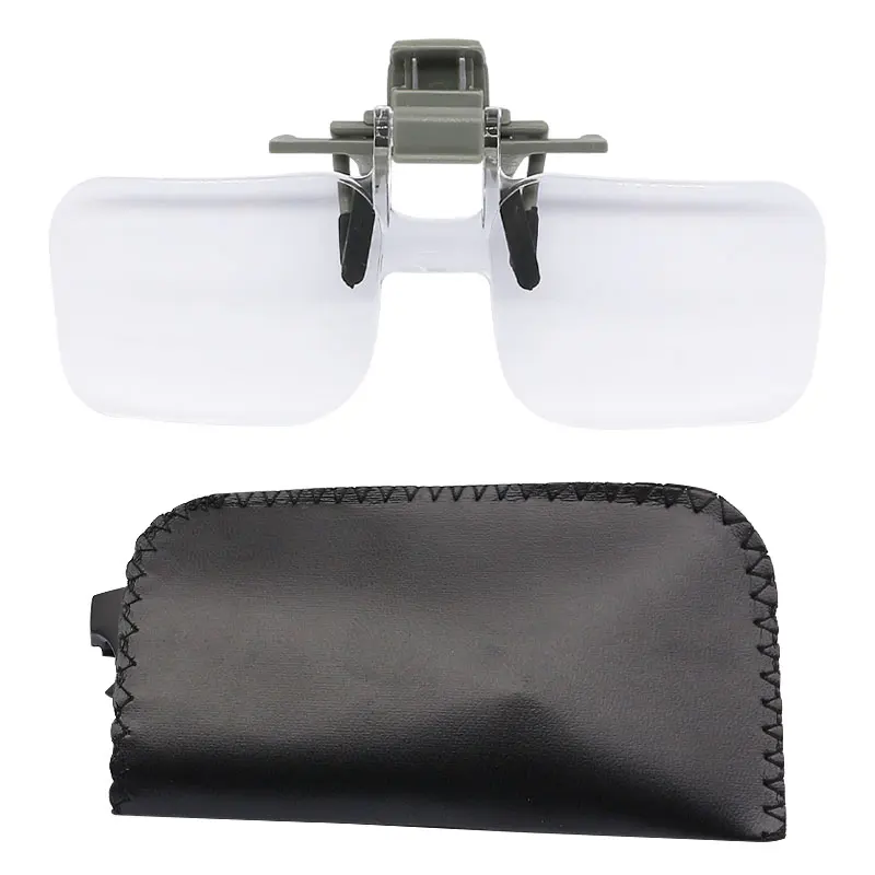 2X Magnifier Light-weight Magnifying Glasses with Clip Loupe for Needlework Crafts Map Reading