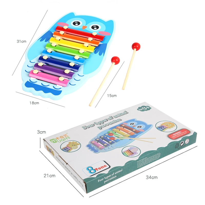 Early Education Toys Wooden Xylophone Instrument for Children Wisdom Development