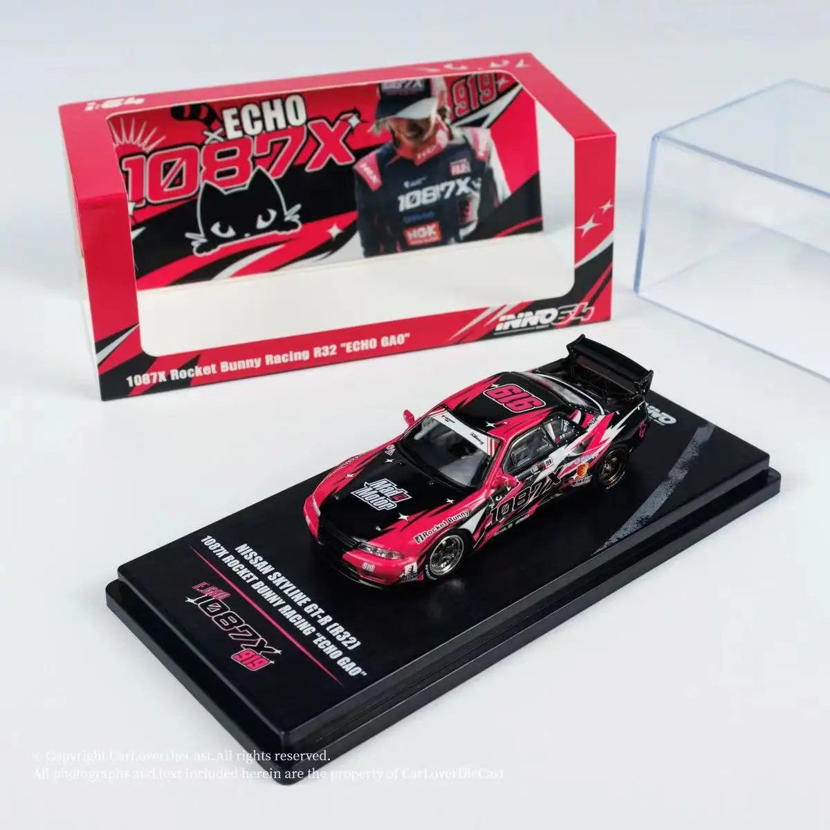 イノモデル1/64 LBWK 35GT-RR 2024 限定 チェイス 1セット Inno64 - All in Tuning 2024 - Dry Carbon LBWK Nissan GT-R