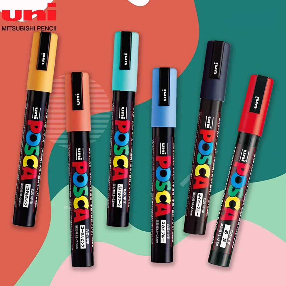 1pcs Japan Uni Posca Marker Pen PC-5M Paint Paint Pen POP Poster
