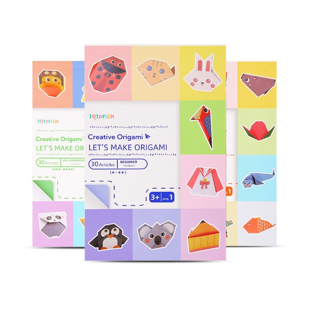 새로운 종이접기 키트 30장 종이접기 종이 공예 가이드북 DIY 아트 공예 프로젝트 초보자 어린이 남아 여아용 용품