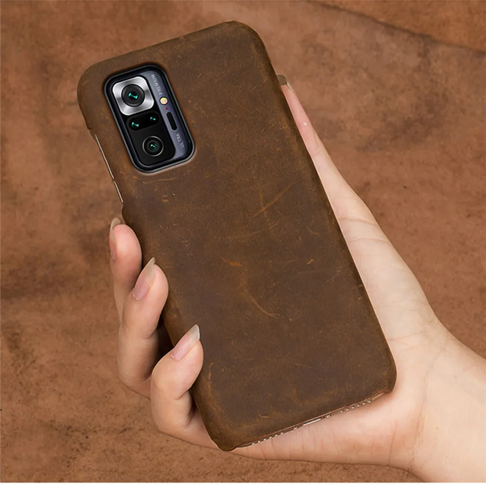 

Чехол из натуральной кожи для Xiaomi Redmi Note 10 Pro 9 Pro 8 Mi 11 Ultra 10T Lite Poco X3 Pro F3, Ремонтный матовый чехол